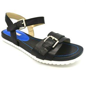 Isaac Mizrahi Black and Blue Sandals